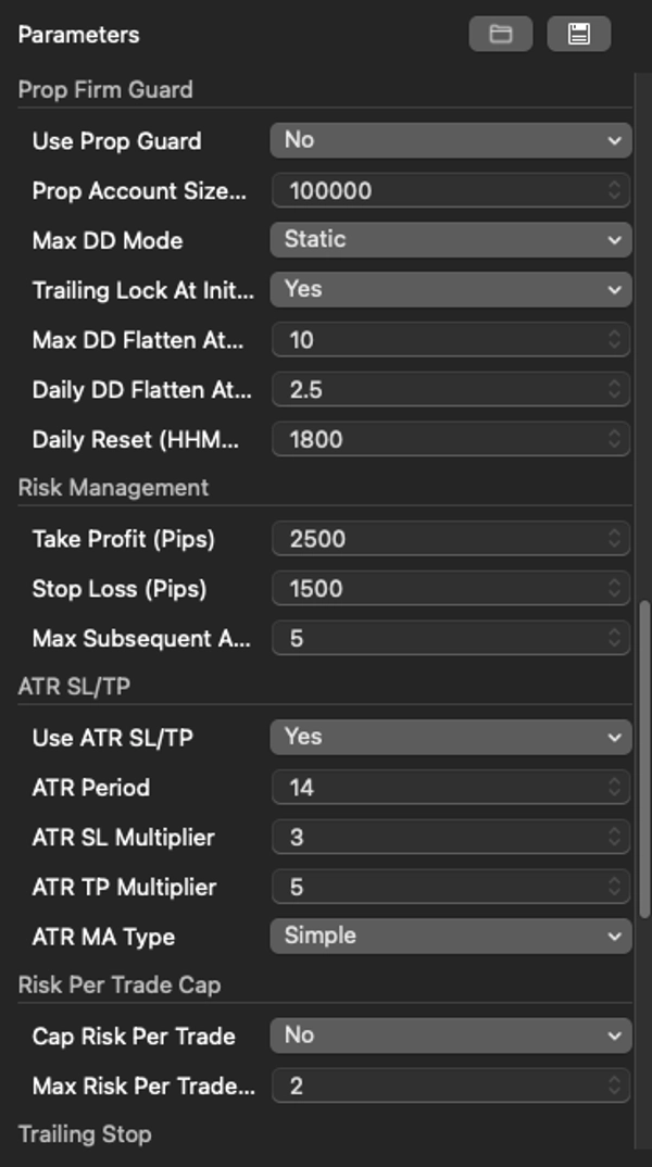 Trading product for Ultimate Immortal Gold cBot Position Sizer EMA, image 5