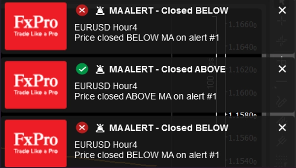 Trading product for Pro MA Close Alert Indicator EMA SMA, image 3