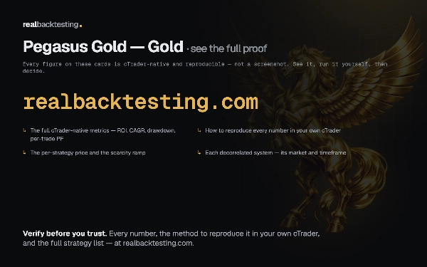 Trading product for realbacktesting Pegasus Gold cBot Consistent Returns Stop Loss (SL) Manager, image 2