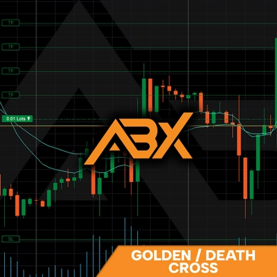 "Golden Cross & Death Cross (Made with AlgoBuilderX)" logo