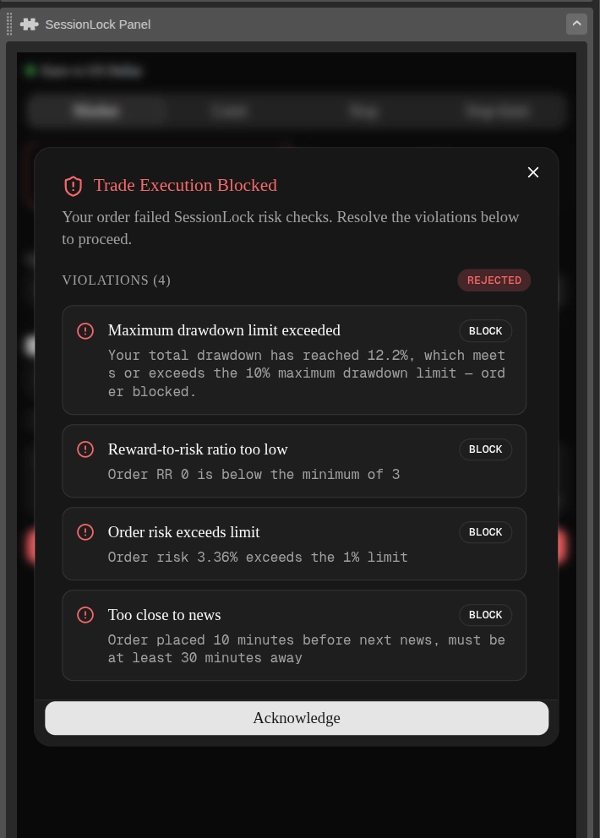 Trading product for SessionLock Panel Multi-platform plugin Daily Loss Limiter No Overtrading, image 5