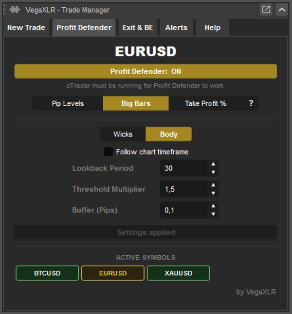 Trading product for VegaXLR - Trade Manager Desktop plugin SL Manager Risk/Reward , image 4