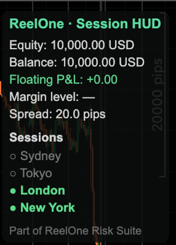Trading product for Reelone session equity hud Indicator Drawdown Monitor Risk Dashboard, image 3