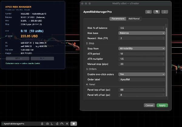 Trading product for ApexRiskManagerPro cBot TP Manager Stop Loss (SL) Manager, image 4