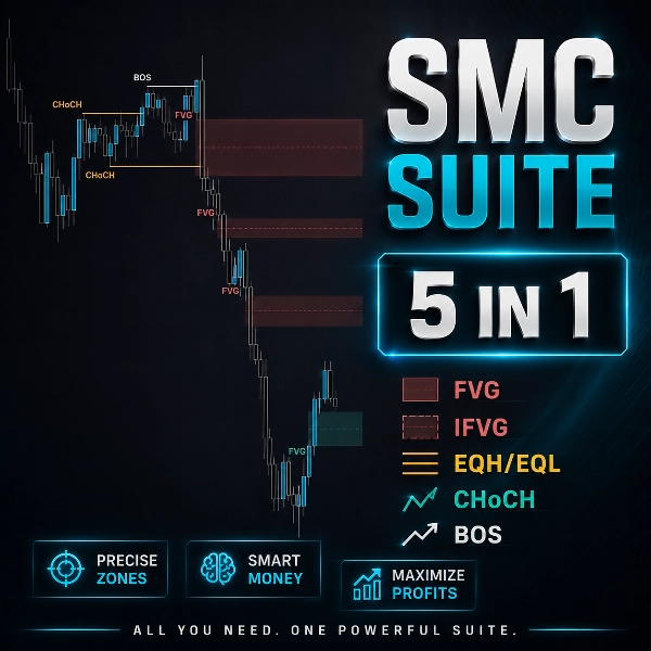 Trading product for SMC Suite 5in1 Indicator Premium/Discount  Fair Value Gap, image 2