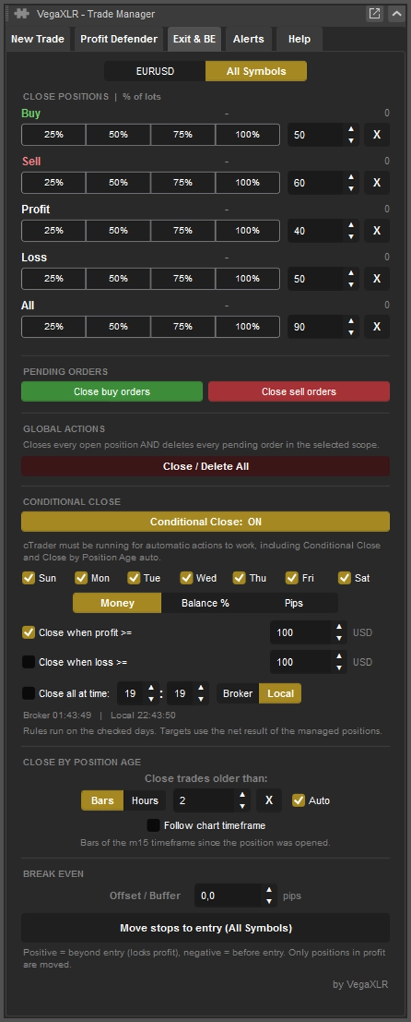 Trading product for VegaXLR - Trade Manager Desktop plugin SL Manager Risk/Reward , image 8