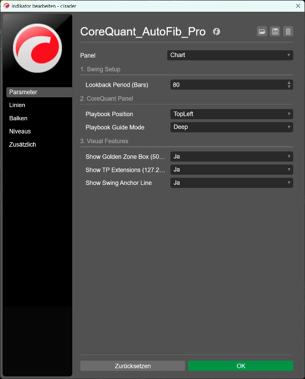Trading product for CoreQuant_AutoFib_Ultimate Indikator Fibonacci Key Levels, image 6