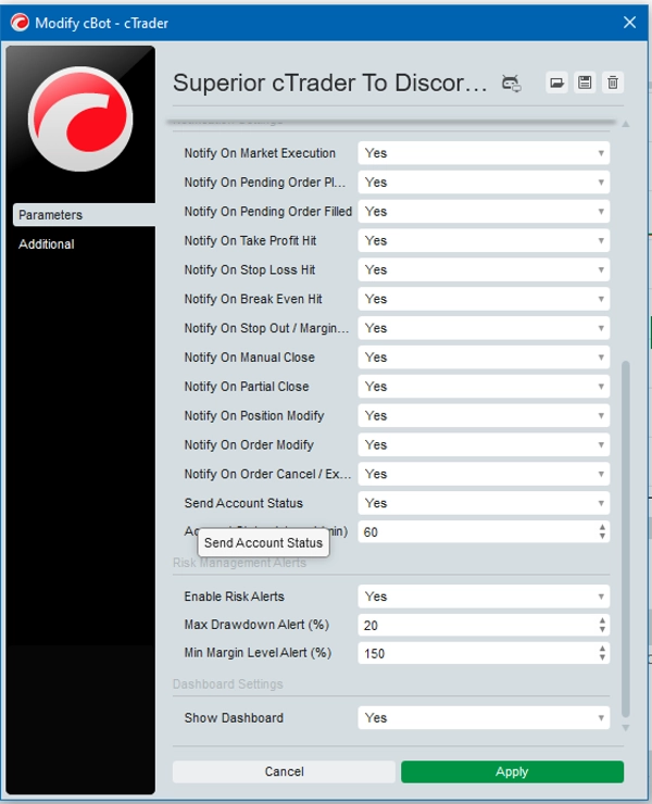 Trading product for Superior cTrader To Discord Notifier cBot Partial Close TP Manager, image 4