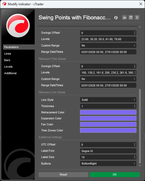 "Swing Points with Fibonacci Suite" 업로드된 이미지