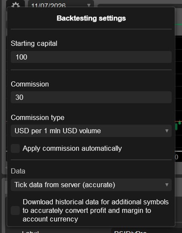 Trading product for RSI Divergence Pro V1 cBot Forex EURUSD, image 2