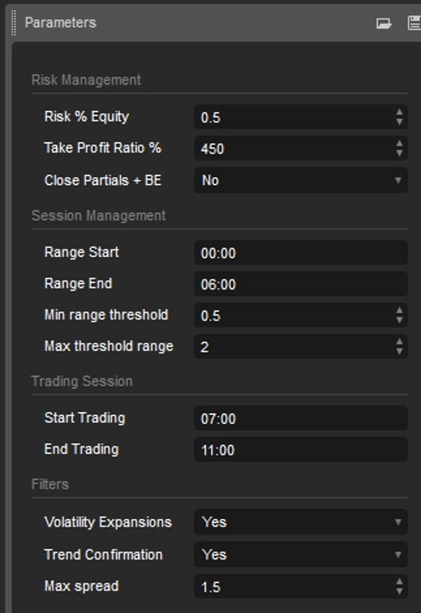 Загруженное изображение продукта "ASRB - Adaptive Session Range Breakout"