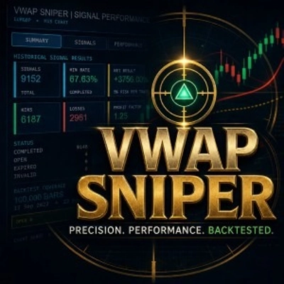 "VWAP Sniper Reversal" 로고