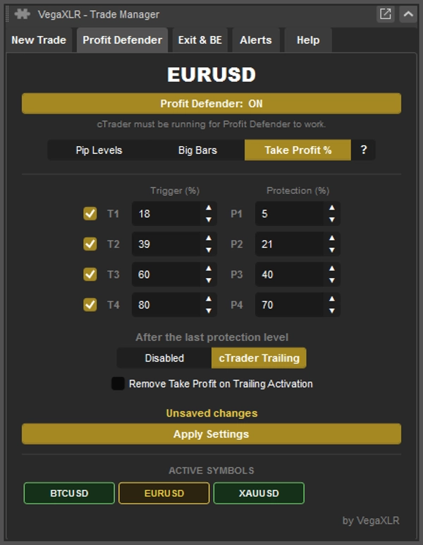 Trading product for VegaXLR - Trade Manager Desktop plugin SL Manager Risk/Reward , image 7