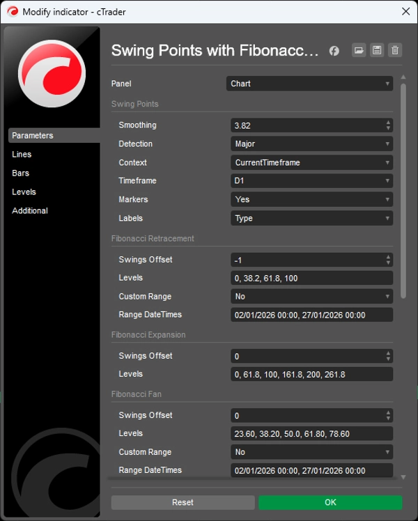 "Swing Points with Fibonacci Suite" 업로드된 이미지